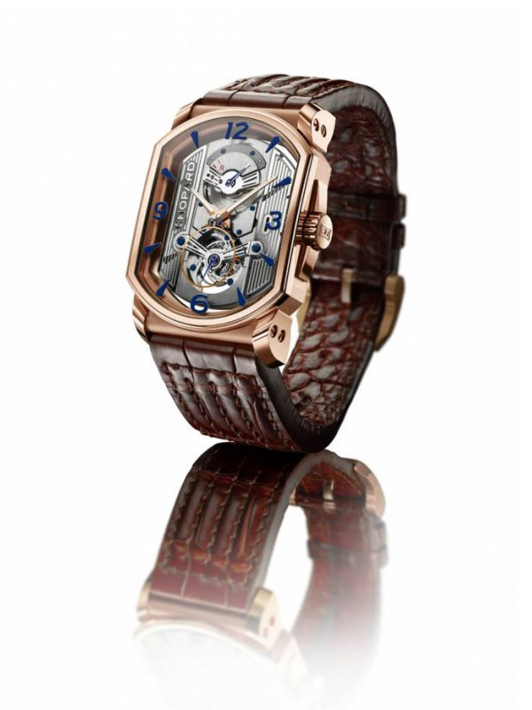 18k rose gold case Chopard L.U.C Tourbillon copy