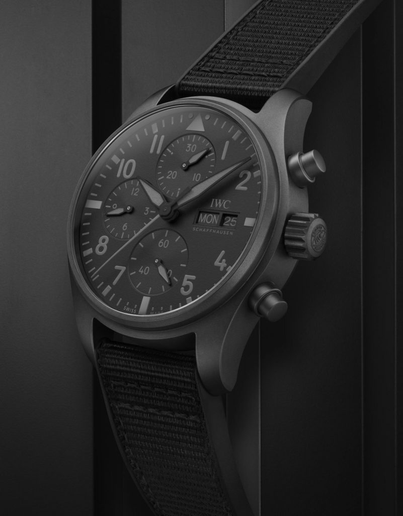 UK Swiss made replica IWC is Back in Black with the Chronograph 41 Top Gun Ceratanium