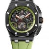 Audemars Piguet Keeps The Party Going: Meet The Green And Black Ceramic Swiss Made Fake Audemars Piguet Royal Oak Offshore Self-Winding Flying Tourbillon Chronograph Watches UK