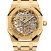 Haute Complication: The New Perfect Wholesale Replica Audemars Piguet Royal Oak “Jumbo” Extra-Thin Openworked Watches UK In Yellow Gold